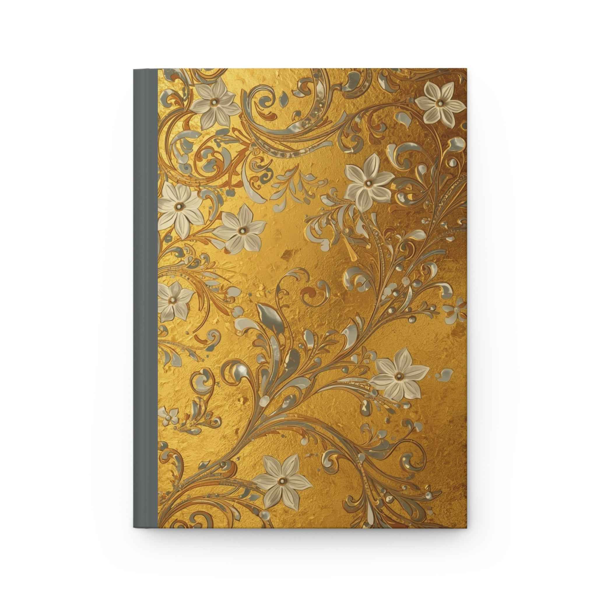 Elegant Floral Hardcover Journal for Writing, Sketching, and Note-taking, Gift for Writers, Students, Floral Decor